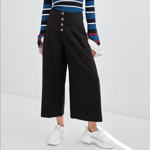 ZARA TRF Collection Wide Cropped Pants